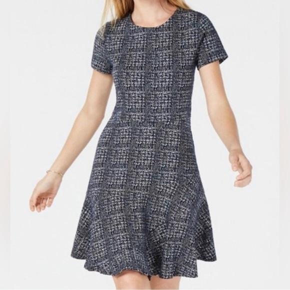 Nwt Maison Jules by Macy’s Backstage | Geometric Ruffle-Hem A-Line Dress - XL - Picture 1 of 8